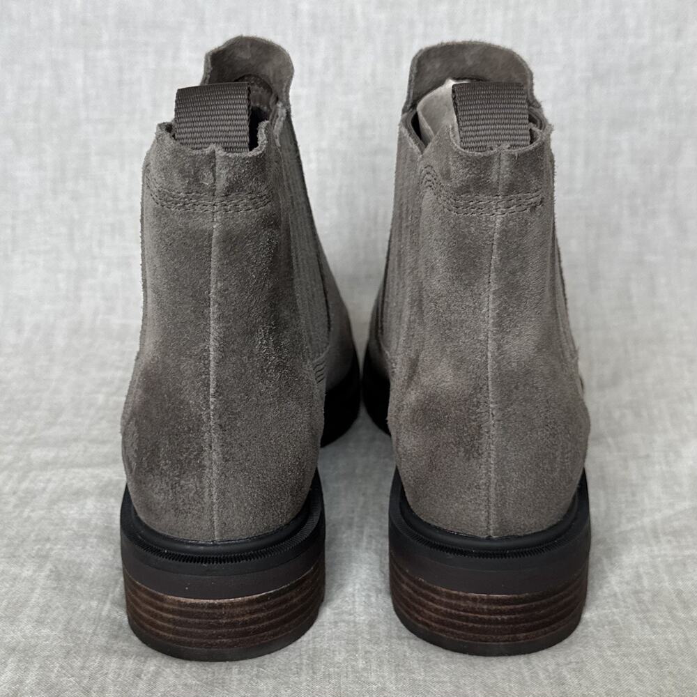 [WOMEN 7] Timberland Brimfield Mid Chelsea WATERPROOF Brown Suede Chunky Sole - Picture 10 of 12